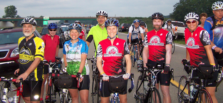 Keith and friends at the start of RAIN 2010